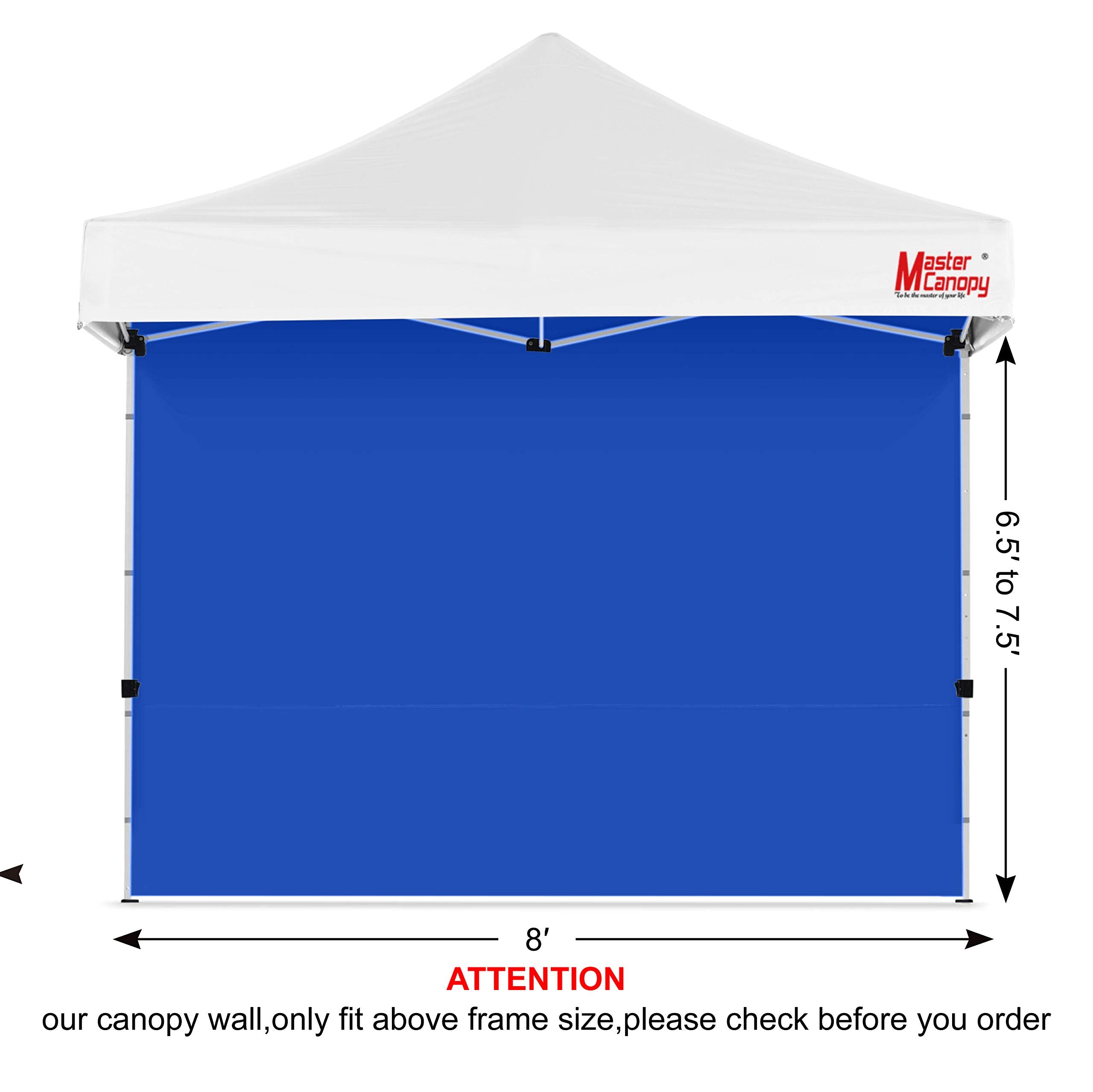 MASTERCANOPY Instant Gazebo Sidewall Panels Sunwall for 3x3M Pop Up Gazebo,1 Piece,Black
