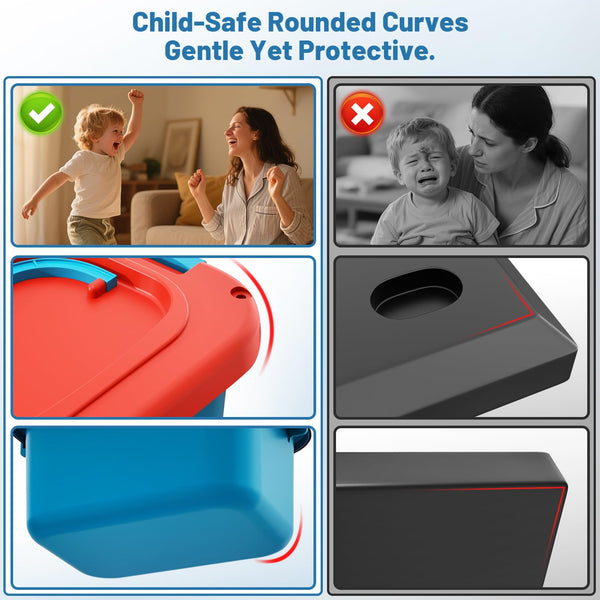 Deruitu Switch Accessories Bundle Compatible with Nintendo Switch, Kit with Carrying Case, Screen Protector, Compact Playstand, Game Case, Joystick Cap, Charging Dock,Steering Wheel