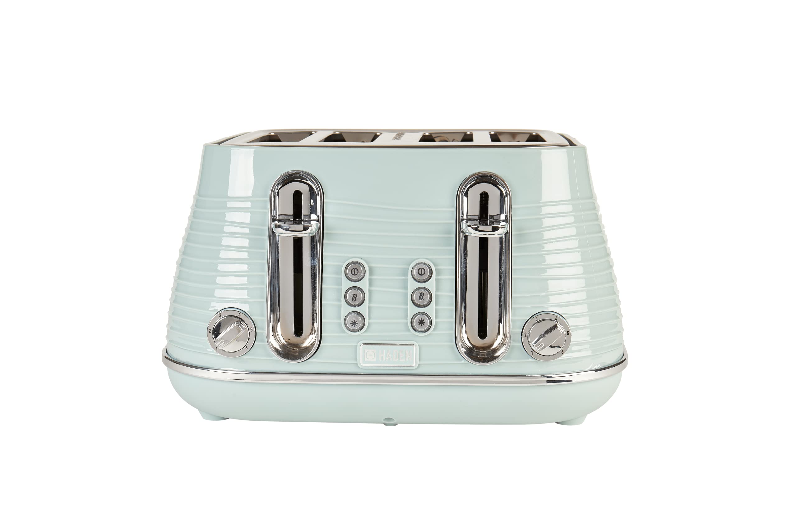 Haden Devon Eucalyptus 4 Slice Toaster - 6 Browning Settings, 4 Slice Toaster with Wide Slots, Toaster 4 Slice with Defrost, Reheat And Cancel
