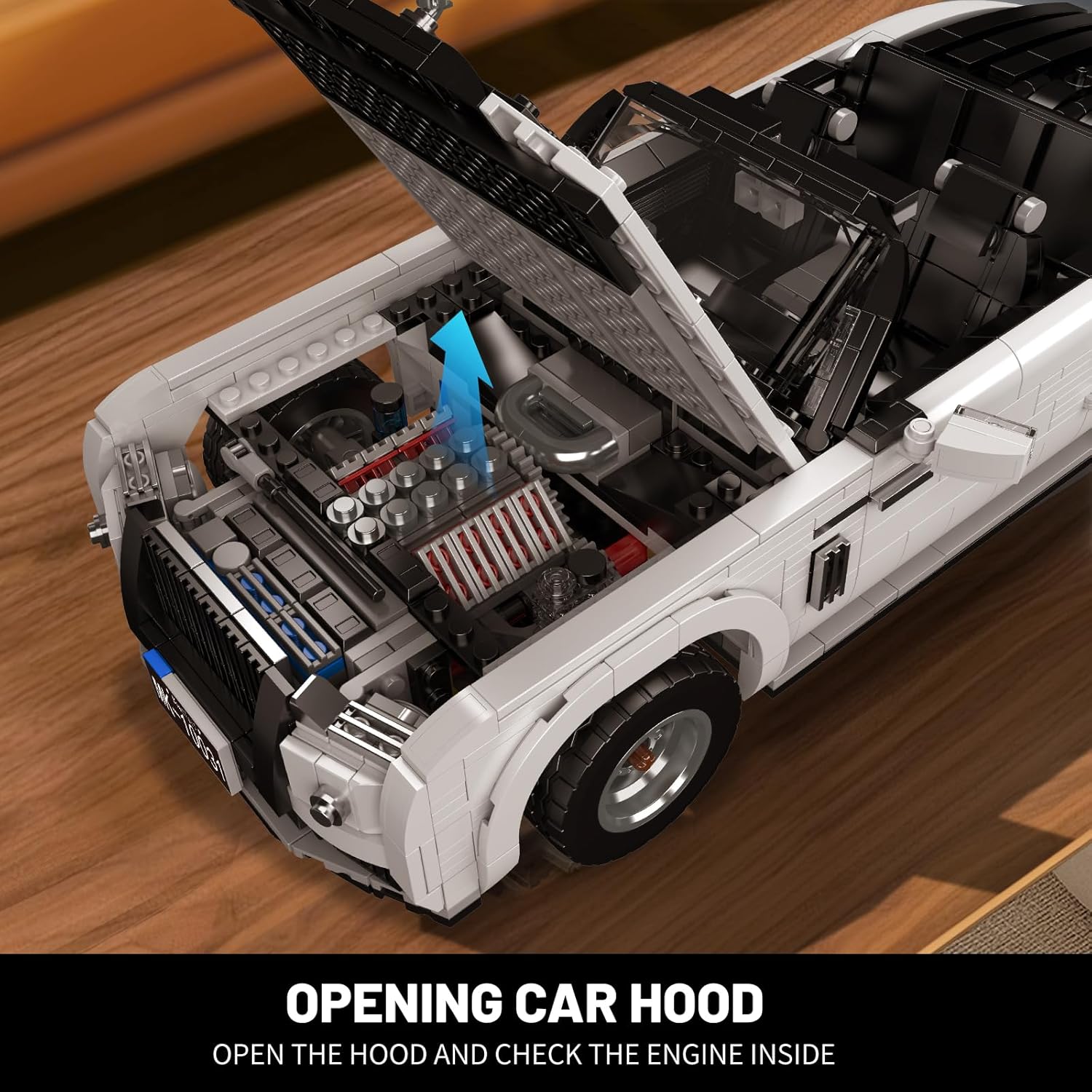 Mould King 10031 Retro Convertible Building Blocks Set, Classic 1:16 Scale Collectible Sports Vehicle Model Kit for Children Aged 14+/Adults (1603 Pieces)