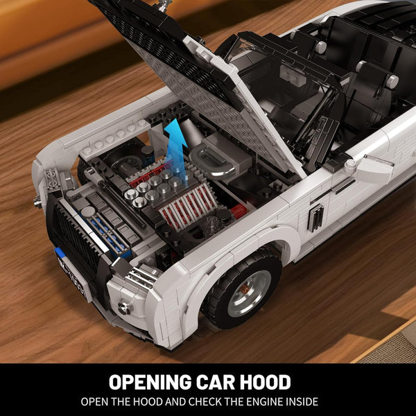 Mould King 10031 Retro Convertible Building Blocks Set, Classic 1:16 Scale Collectible Sports Vehicle Model Kit for Children Aged 14+/Adults (1603 Pieces)