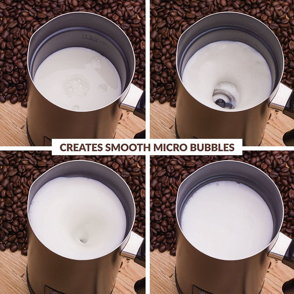 Andrew James Multi-Functional Electric Milk Frother & Milk Steamer, 500W 300ml 5 Functions 1 Touch Operation, Non-Stick, Hot Chocolate Heater, Milk