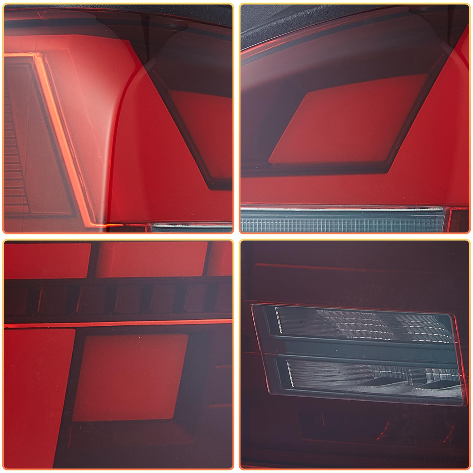 VLAND LED Rear Lights Compatible With Transporter T5 Facelift T5.1 Caravelle Multivan TDI TSI 2010-2014, w/Startup dynamic display, Driver & Passenger Side - Smoked