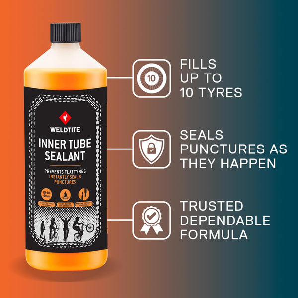 Weldtite Inner Tube Sealant - Instantly Seals Punctures - Suitable for Freezing Conditions, 250 ml