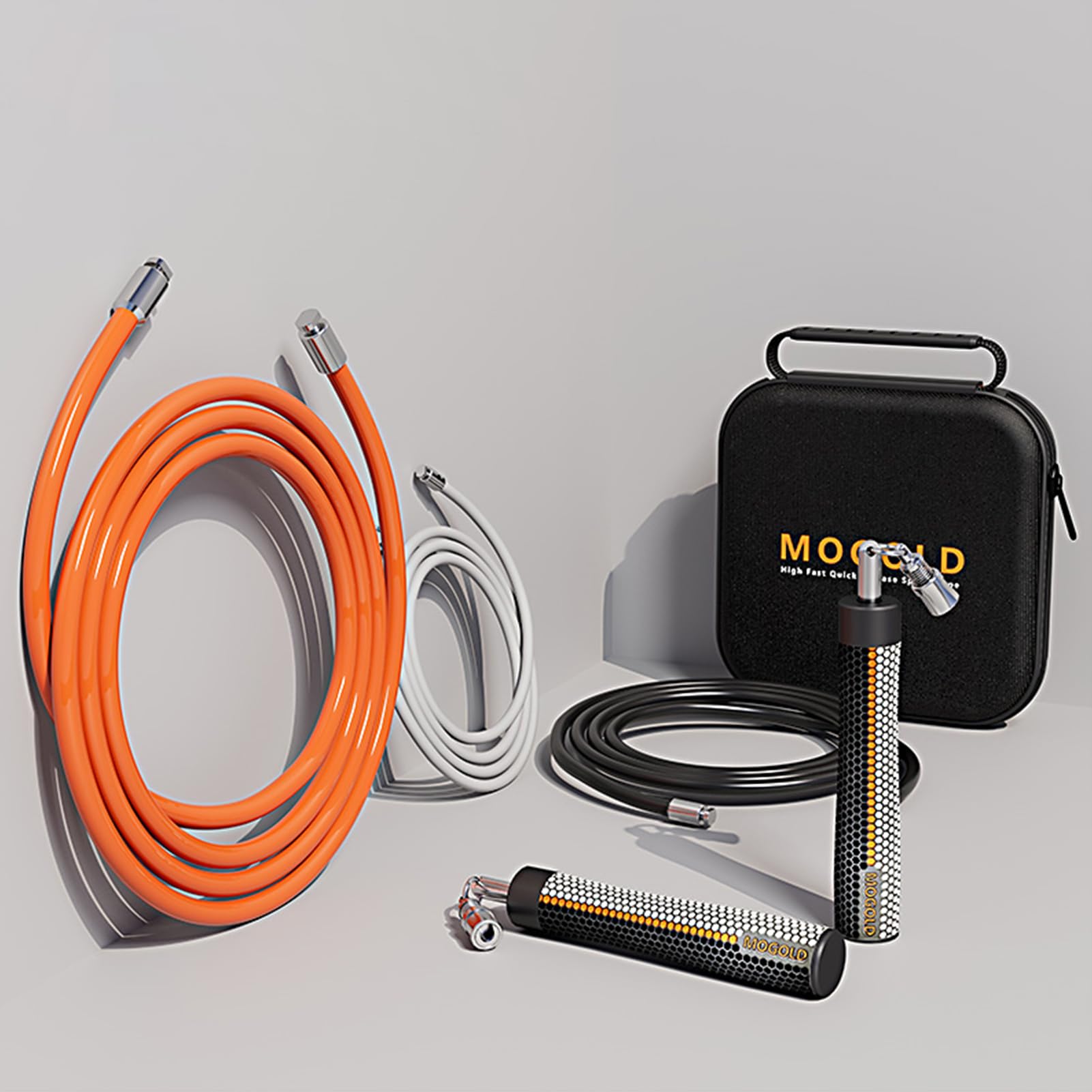 Mogold Weighted Jump Ropes for man&women fast clip interchangeable 1/4LB 1/2LB 1LB heavy jump ropes , Ball Bearing Design ? Weighted, Length