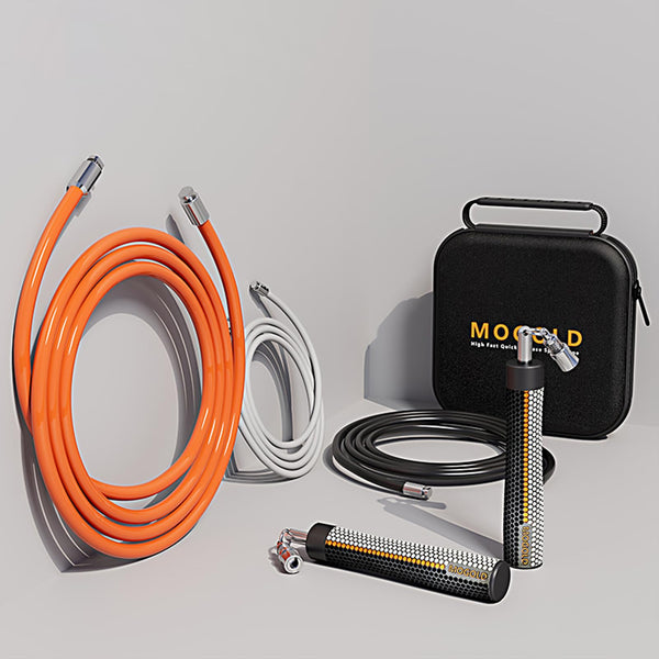 Mogold Weighted Jump Ropes for man&women fast clip interchangeable 1/4LB 1/2LB 1LB heavy jump ropes , Ball Bearing Design ? Weighted, Length