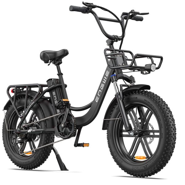 ENGWE Electric Bike for Adults, 20" Fat Tire Step-Through E-Bike for Women - 48V 13A Battery - Shimano 7-Speed - Dual Shock Absorber - Ideal for Commuting & Off-Road Excursions