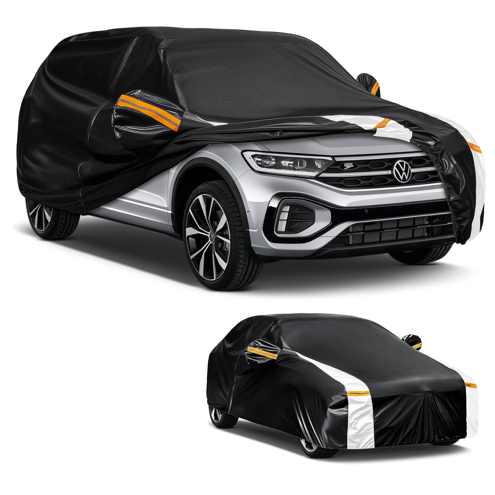 Car Cover Custom Fit for Mini Convertible F57(2016-2023), Car Covers for Outside Storage Waterproof Breathable, Full Cover Outdoor All Weather Protection Rain Sun Dust with Zip and Cotton(Black)