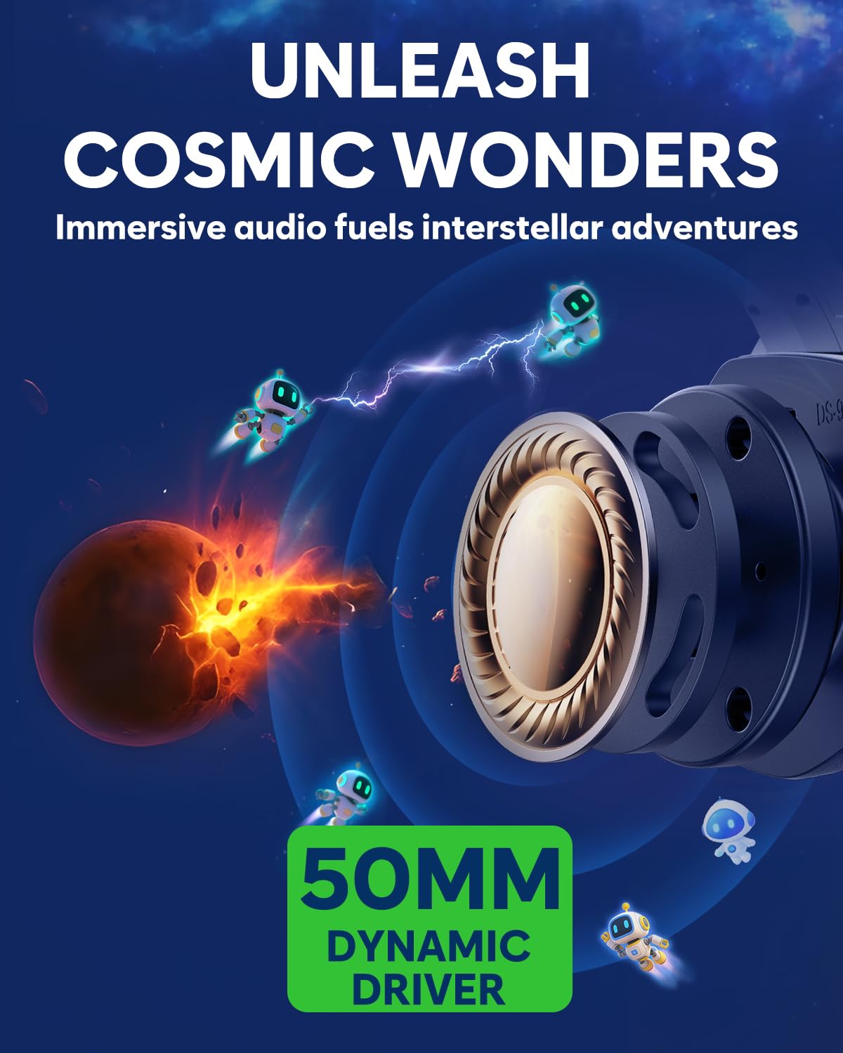 NUBWO G06 Pro Wireless Gaming Headset with Charging Station for Headset & PS5 Controller, 17ms Low Latency, 120H Battery Life, Dynamic 50mm Drivers-White (Only Compatible with PS5)