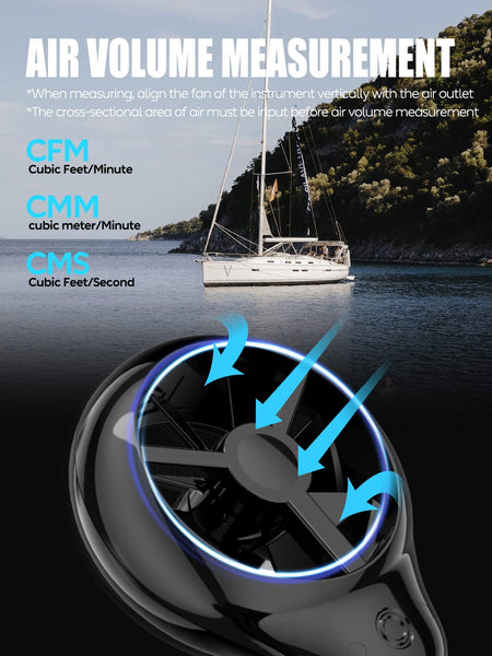 Aicevoos H12 Digital Anemometer Handheld Wind Speed Meter with Extended Wind Sensor, Measures Wind Speed Wind Flow Temperature and Humidity CFM Air