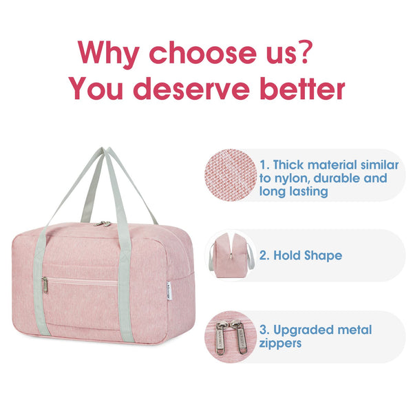 for Ryanair Airlines Cabin Bag 40x20x25 Underseat Foldable Travel Duffel Bag Holdall Tote Carry on Hand Luggage Overnight for Women and Men 20L (Black)