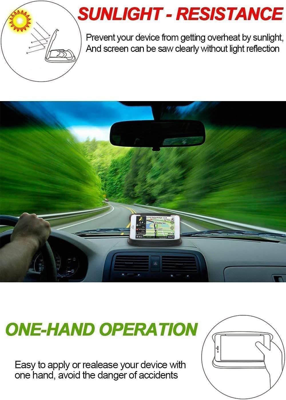Mancro Car Phone Holder Cradles, Universal Mobile Phone Car Mount Dashboard Holder Fit for 3 to 6.8 inch Devices Compatible for iPhone, Samsung S22, S21, Huawei, GPS Devices
