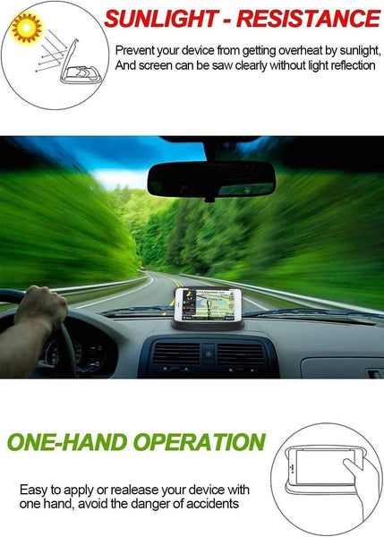 Mancro Car Phone Holder Cradles, Universal Mobile Phone Car Mount Dashboard Holder Fit for 3 to 6.8 inch Devices Compatible for iPhone, Samsung S22, S21, Huawei, GPS Devices
