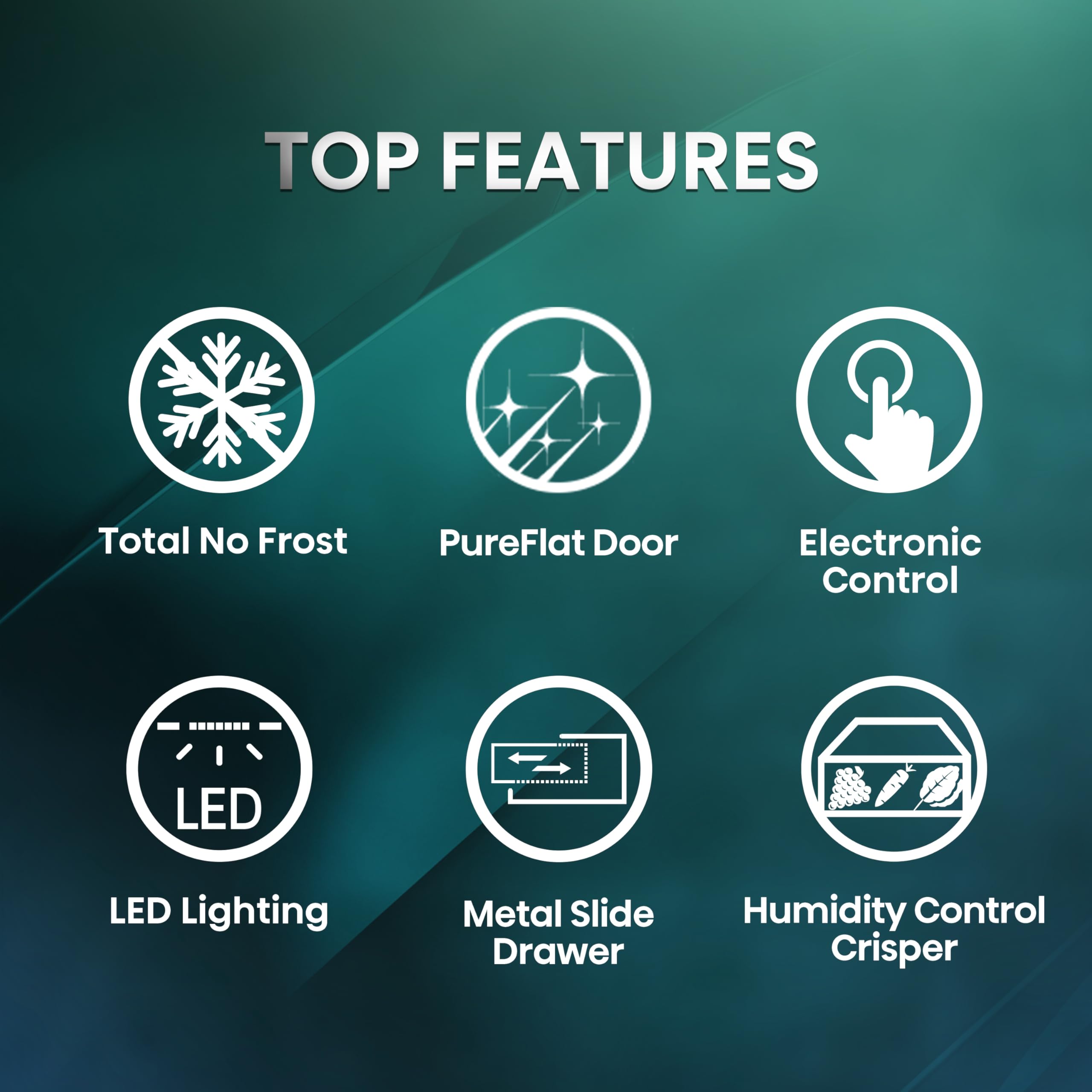 Hisense RF632N4WIE 70cm Freestanding French Door Fridge Freezer Metallic with Water Dispenser & Metal cooling 70 × 200 × 69.4 cm (W×H×D)