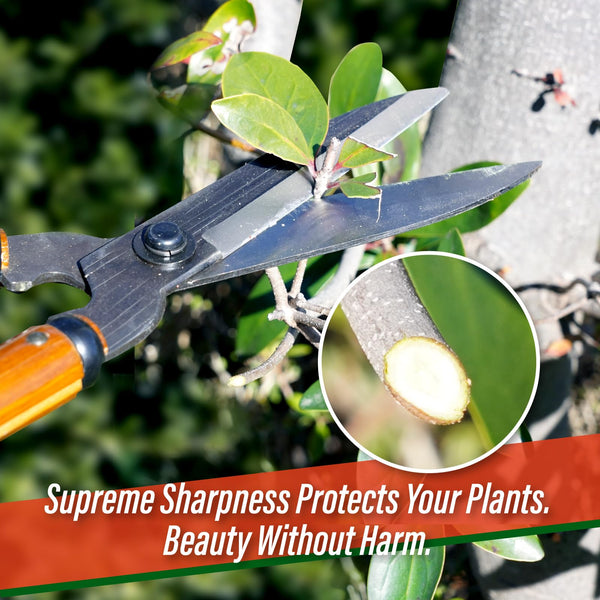 SUIZAN Hedge Shears 540mm - Professional Japanese Garden Clippers for Precise Trimming Gardening Tools