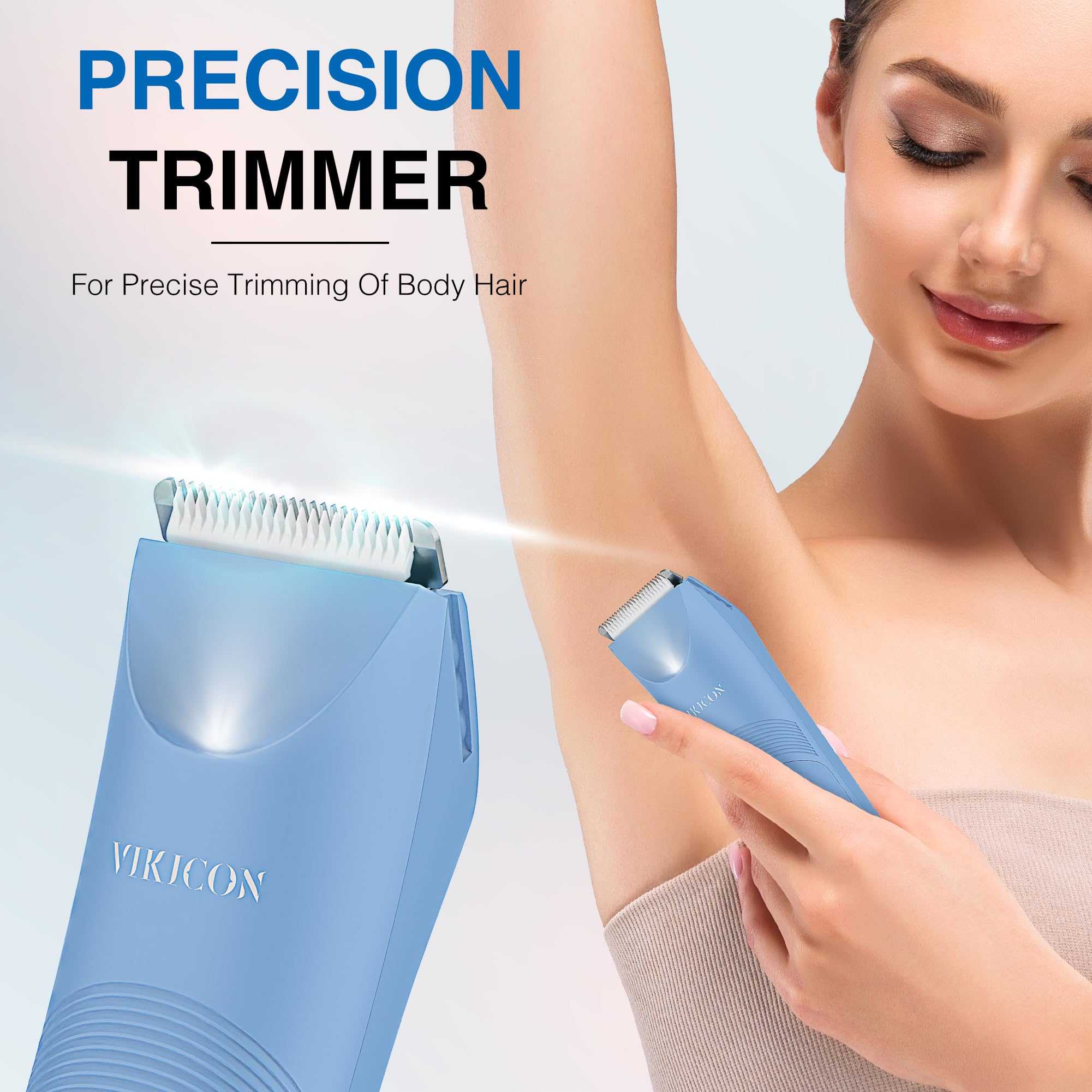 Manscape Trimmer for Men, VIKICON Pubic/Body Hair Trimmer, Electric Ball Trimmer for Private Parts, IPX7 Waterproof Body Goomer Shavers, USB-C Charging, Gifts for Men, New HT871