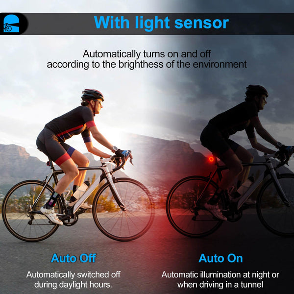 2 X Anti-Theft Bike Alarm with Remote, Waterproof Bicycle Vibration Alarm with Tail Light Brake Light for e-Bike Motorbike Electric Tricycle Scooter Motorcycle, Super Loud 110dB, 7 Level Sensitivity