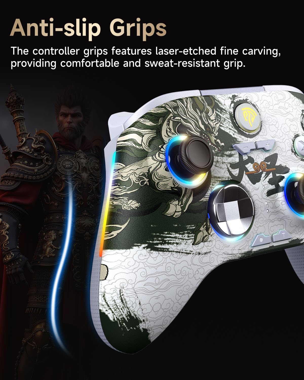 EasySMX X15 Wireless PC Controller with Hall Triggers, Hall Joysticks, Enhanced Bluetooth Game Controller,No Drift No Deadzone effect, Compatible with Windows PC, Android, Steam and Switch