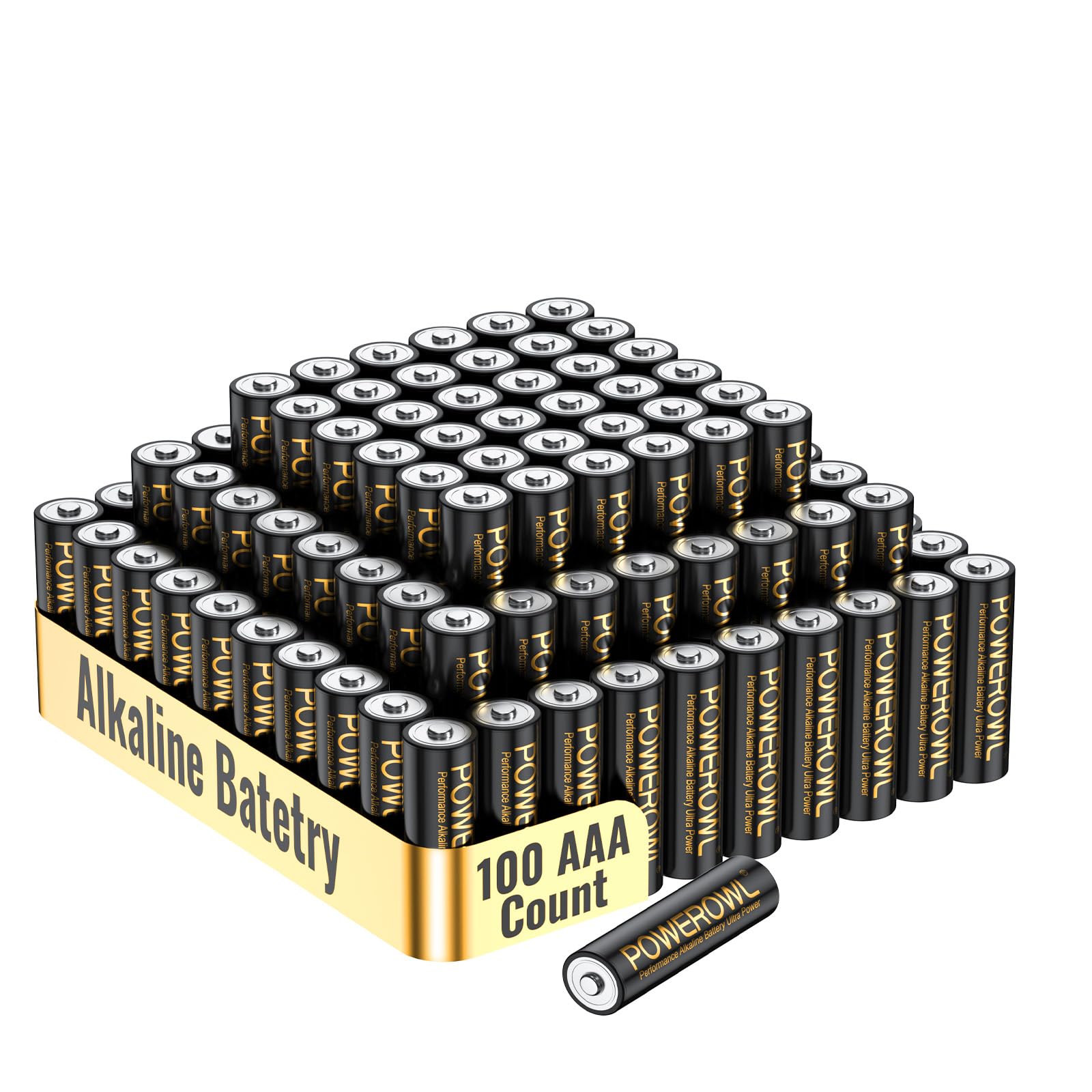 POWEROWL AAA Batteries 24 Pack - Alkaline 1.5v - High-Capacity Long Lasting Triple A Battery, 10-Year Shelf Life