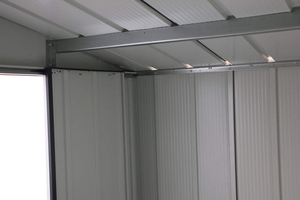 Duramax ECO 8 x 8 (6.35 m2) Metal Garden Storage Shed, Hot-Dipped Galvanized Metal Garden Shed, Tool Storage Shed, Strong Reinforced Roof Structure, Maintenance-Free Metal Shed, Anthracite