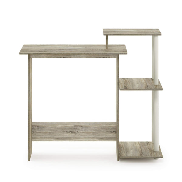Furinno Efficient Home Laptop Notebook Computer Desk, Study Desk, Writing Desk, Sonoma Oak/White