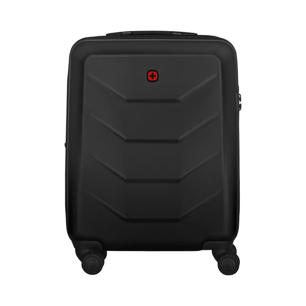 Wenger Prymo Medium hardside case with 4 Wheels, mid-Sized, 59 (67) L, Hardshell, Security Lock, for Men and Women, Travel or Vacation, Black, 612537