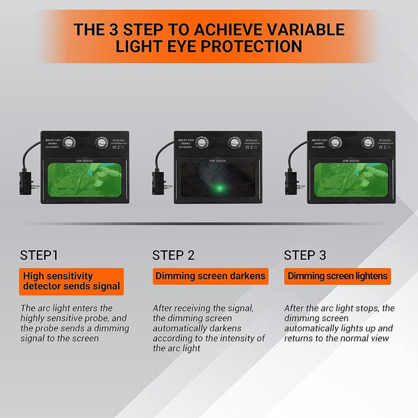 DEKO Welding Helmet Auto Darkening: True Color Solar Powered Auto Darkening Welding Helmets Welder Mask Hood (Skull Design)