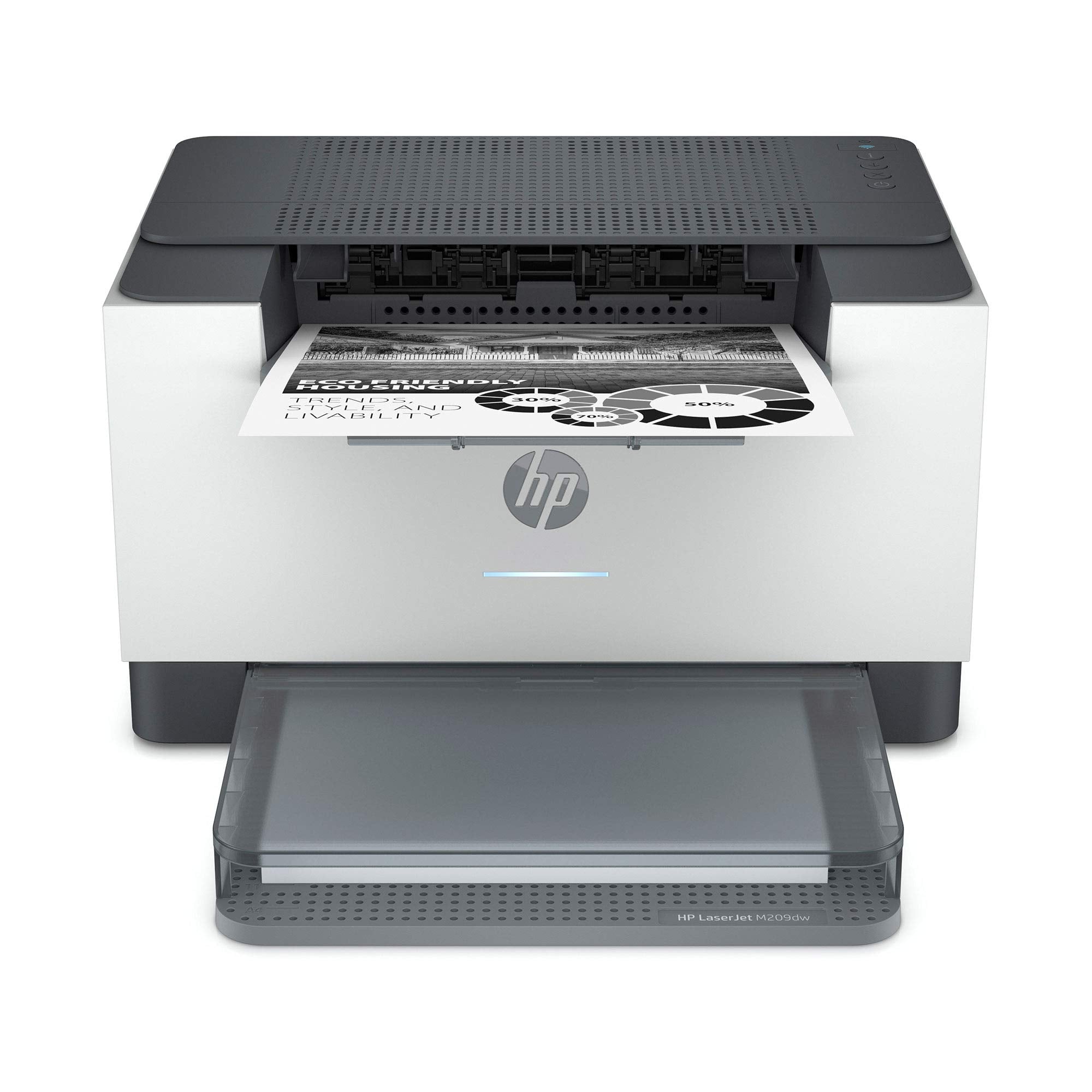 HP LaserJet M209dw Wireless Black & White Printer | 1 Year Limited Warranty | 2-sided printing | 150-sheet input tray Auto-On/Off technology | Best for small businesses and home offices
