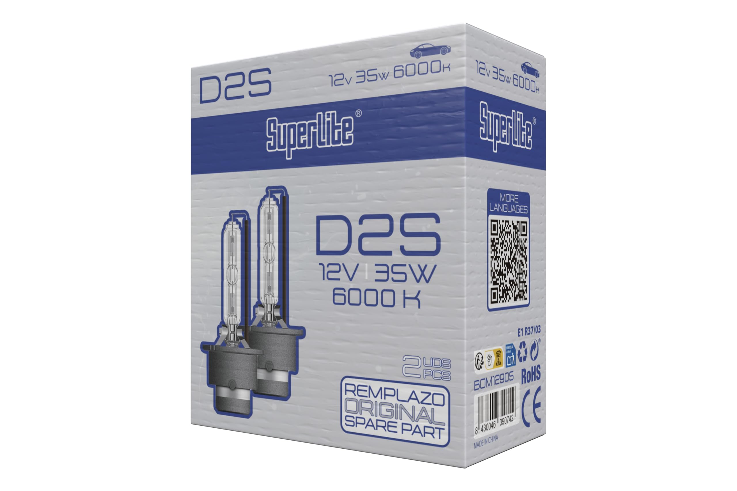 Superlite Set of 2 T10 Bulbs with 18 Leds from the Blue Series range. CanBus Technology and 6500K Colour Temperature. Ideal for Car and Truck.