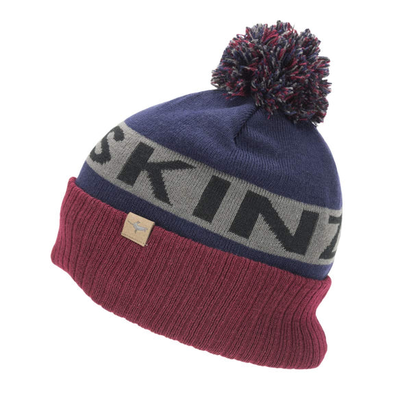 SEALSKINZ | Foulden | Water Repellent Cold Weather Unisex Bobble Beanie Hat | Lightweight & Breathable