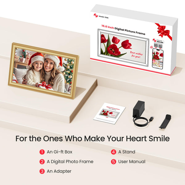 Frameo WiFi Digital Photo Frame 10.1 Inch - 1280x800 HD IPS Touch Screen Picture Frame Electronic, 32GB Memory, Auto Rotate, Wall Mountable, Digital PictureFrame for Sharing Photos and Videos