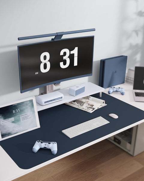 MOLMO Non-Slip Desk Mat, Waterproof Desk Pad Table Protector, Easy Clean Laptop Mat Large Mouse Pad Leather Writing Mat with Suede for Office /Home/Decor (Light Green, 60 x 35 cm)