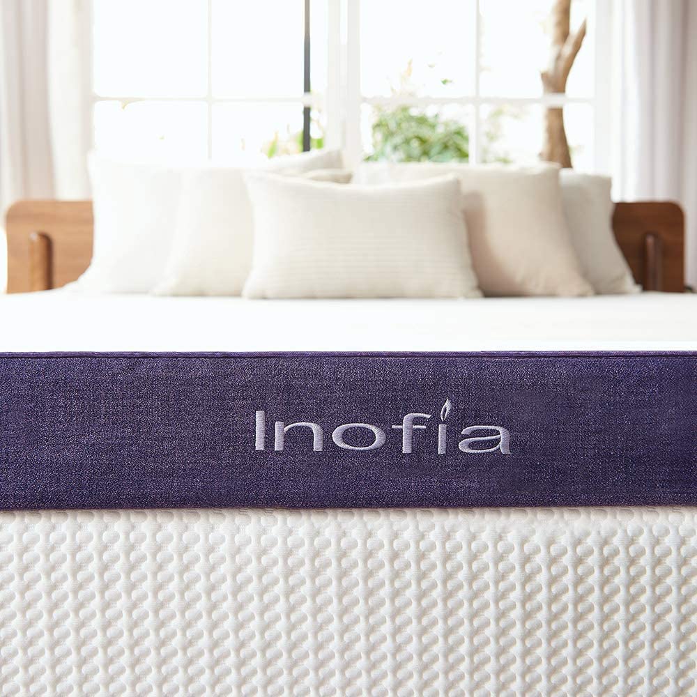 Inofia Sleep Gel Memory Foam Mattress Topper Double, 8CM GELEX Bed Topper with Washable Cover, Pressure Relief | Sleep Cooler, 2 Layer Foam for Rest Easy, 100-Night Home Trail (135x190)