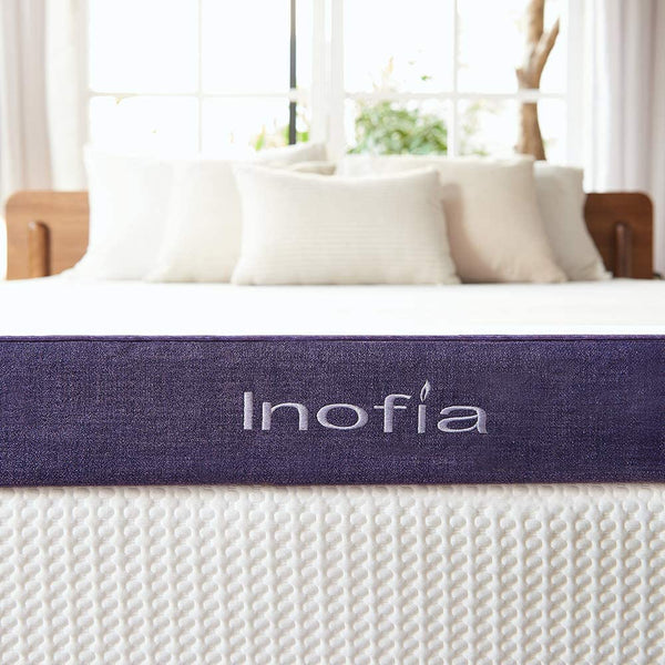 Inofia Sleep Gel Memory Foam Mattress Topper Double, 8CM GELEX Bed Topper with Washable Cover, Pressure Relief | Sleep Cooler, 2 Layer Foam for Rest Easy, 100-Night Home Trail (135x190)