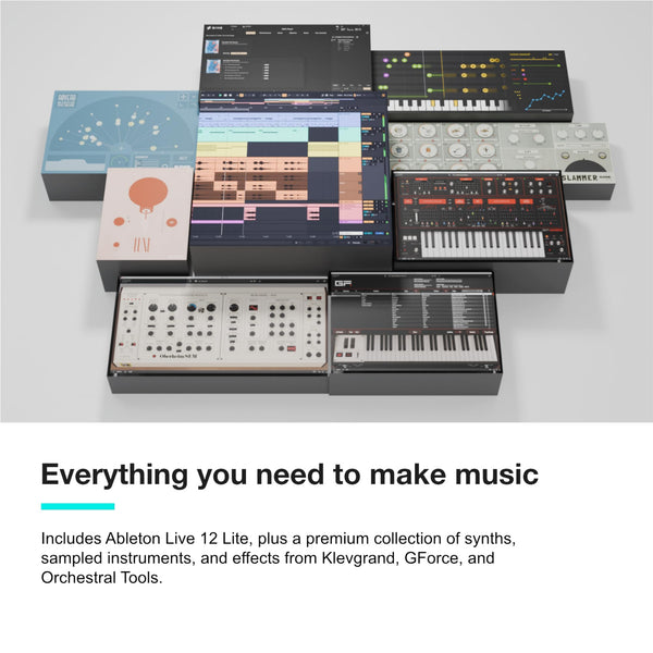 Novation Launchkey Mini 25 [MK4] — Portable 25 Mini-Key, USB, MIDI Keyboard Controller with DAW Integration. Chord Mode, Scale Mode, Drum Pads, and Arpeggiator. Includes Music Creation Software Bundle