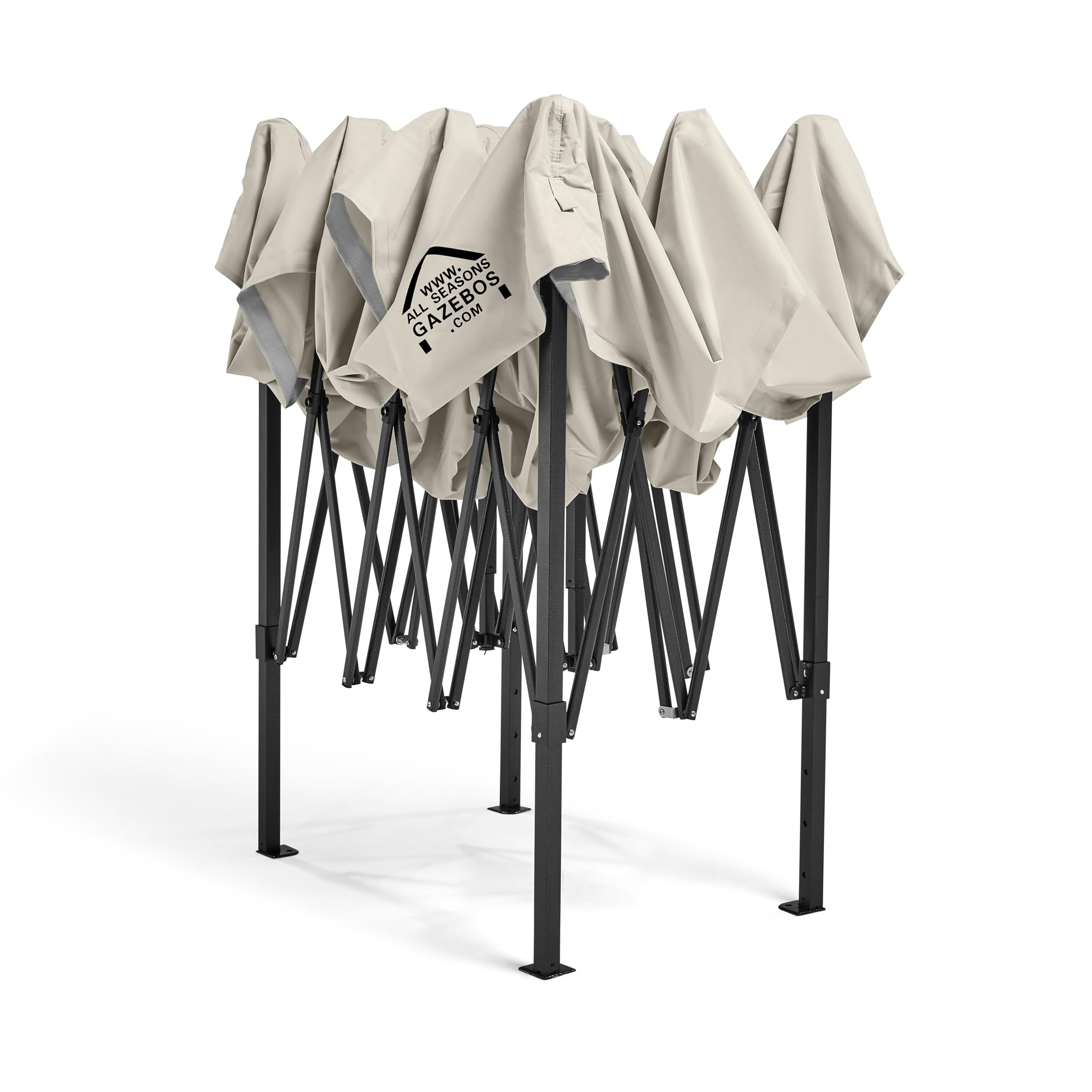 All Seasons Gazebos 3x4.5 Fully Waterproof Pop up Gazebo With Accessories - Metallic Grey