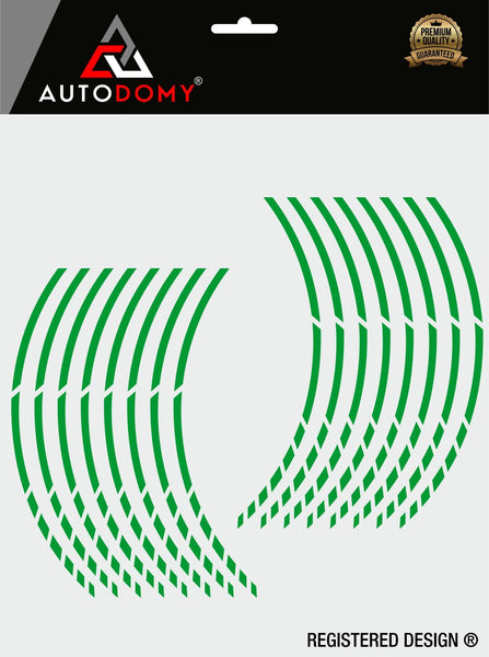 Pack 6 Units Wheel Rim Stickers Desing Sport | Complete set for 2 Motorcycle Wheel Stripes 15" to 19" Resistant Rain and UV | Motorbike Stickers Black