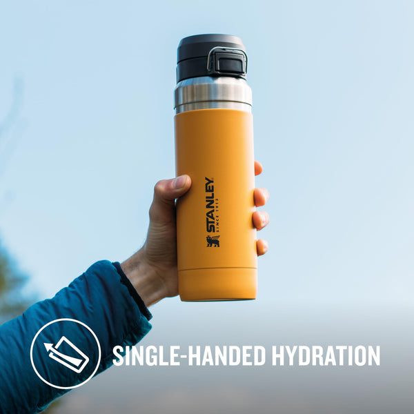 STANLEY Quick Flip Stainless Steel Water Bottle 0.47L - Keeps Cold For 7 Hours - Leakproof - BPA-Free Thermal Flask - Dishwasher Safe - Cup Holder Compatible