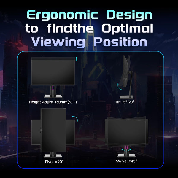 KTC Flat 32 Inch Monitor, QHD 1440P 2K@100Hz IPS Large Computer Monitor, Ultra Thin Bezels, Anti-Blue Light, HDR10, 103% sRGB, 86% DCI-P3, 350 Nits, 3ms MPRT, Adaptive Sync for Working and Gaming
