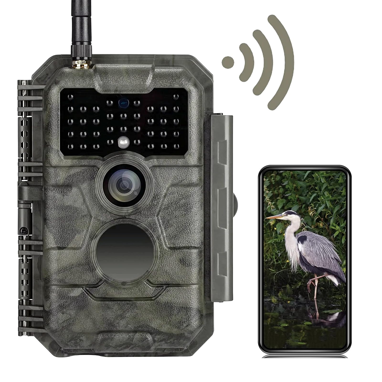 GardePro E7 WiFi Wildlife Camera, 64MP 1296P, Phone App, 100ft Night Vision, Game Cameras with Motion Activated Waterproof, for Hunting, Wildlife, Deer Camera