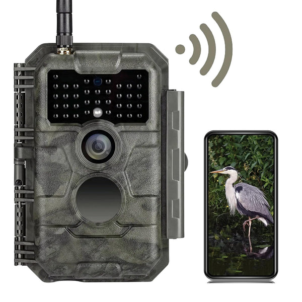GardePro E7 WiFi Wildlife Camera, 64MP 1296P, Phone App, 100ft Night Vision, Game Cameras with Motion Activated Waterproof, for Hunting, Wildlife, Deer Camera