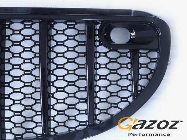 Gloss Black Front Grill Compatible With Smart Car Fortwo 453 Gen.3 - Grille Upgrade Replacement