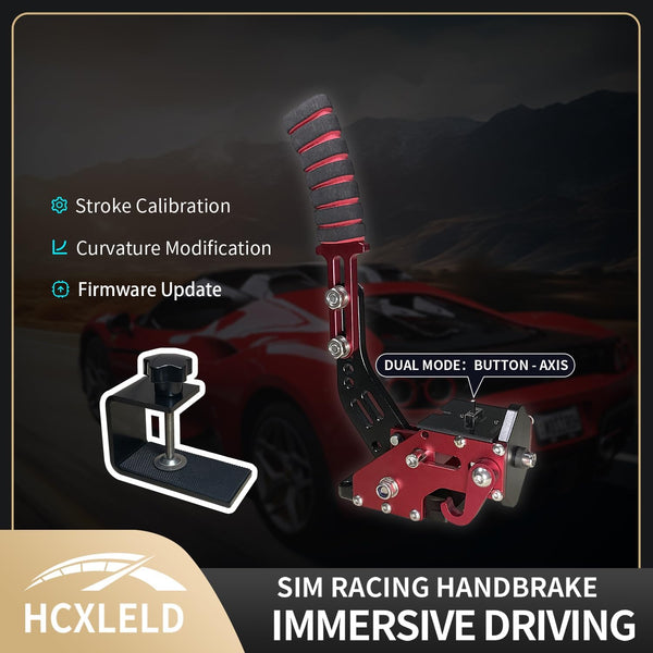 HCXLELD Sim Racing Handbrake, G29 T300 Racing Wheel for PS4/PS5, G920 TX Racing Wheel for XBOX Series X/S, All Racing Wheels for Windows, with Clamp