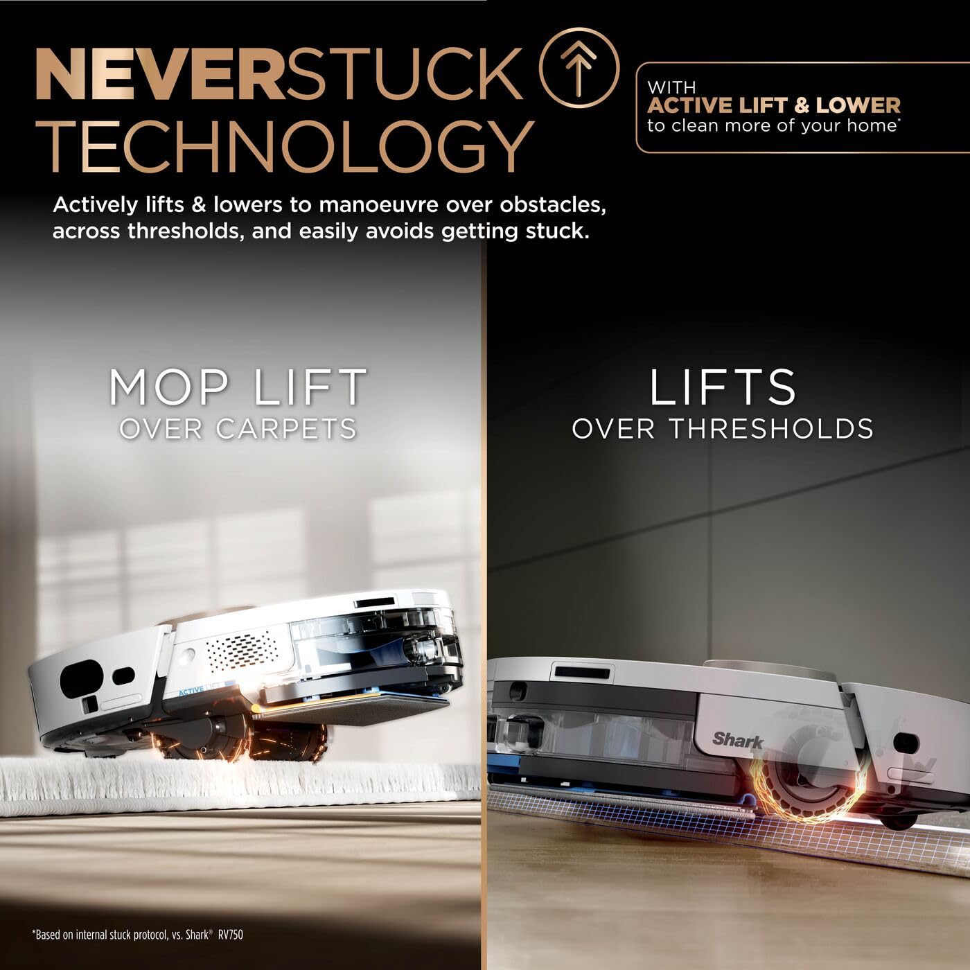 Shark PowerDetect 2-in-1 Robot Vacuum & Mop, NeverTouch Pro 60-Day Self Empty, Self-Refill and Self-Clean Robot Vacuum with 3D & LiDAR Navigation, NeverStuck Obstacle Bypass, WiFi/App White