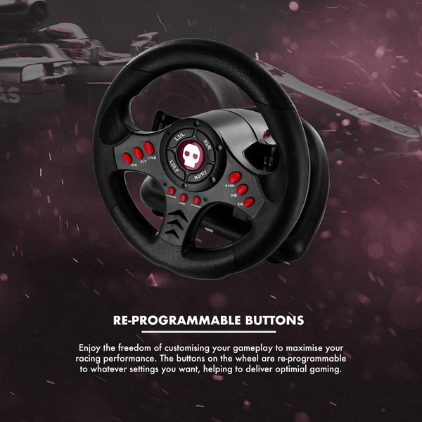 Numskull Next-Gen Pro Racing Wheel with Pedals and Shifter - Compatible with Xbox Series X|S, Xbox One, PS4, Nintendo Switch and PC - Realistic Steering Wheel Controller Accessory