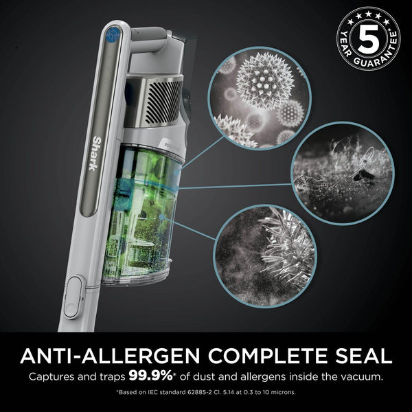 Shark PowerPro Cordless Vacuum Cleaner, Lightweight, Floor Detect Technology, Anti-Hair Wrap Technology, Anti-Allergen Complete Seal, Flexible, Handheld mode, Navy Metallic, IZ380UK