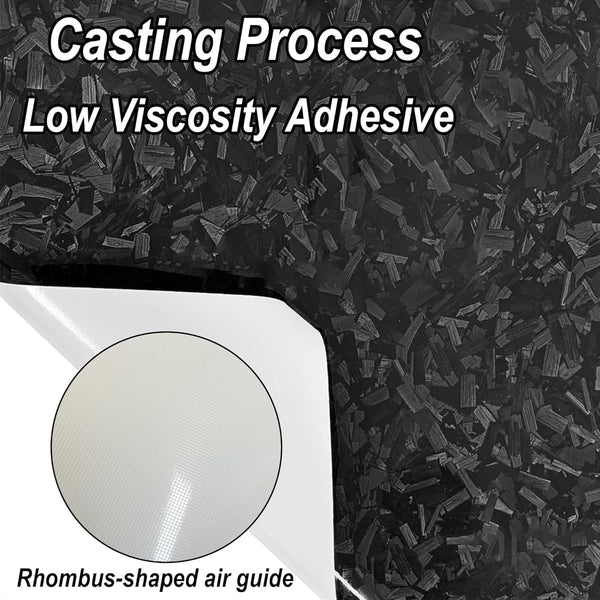 Purple Forged Carbon Fiber Vinyl Wrap, Foneso Self Adhesive Film, High Glossy Car Wrap Roll, Auto Interior Stickers Sheets Films Wraps Without Bubble for DIY Use 1ft x 5ft