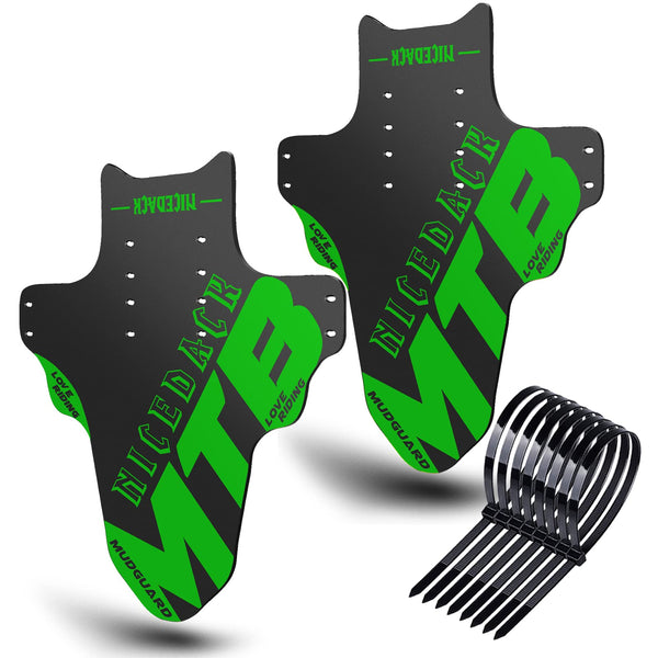 NICEDACK Mudguards Mountain Bike, 2 Pieces Mudguard Fit 20-29 Inch MTB Mudguard Front and Rear Compatible Bicycle Splash Guard