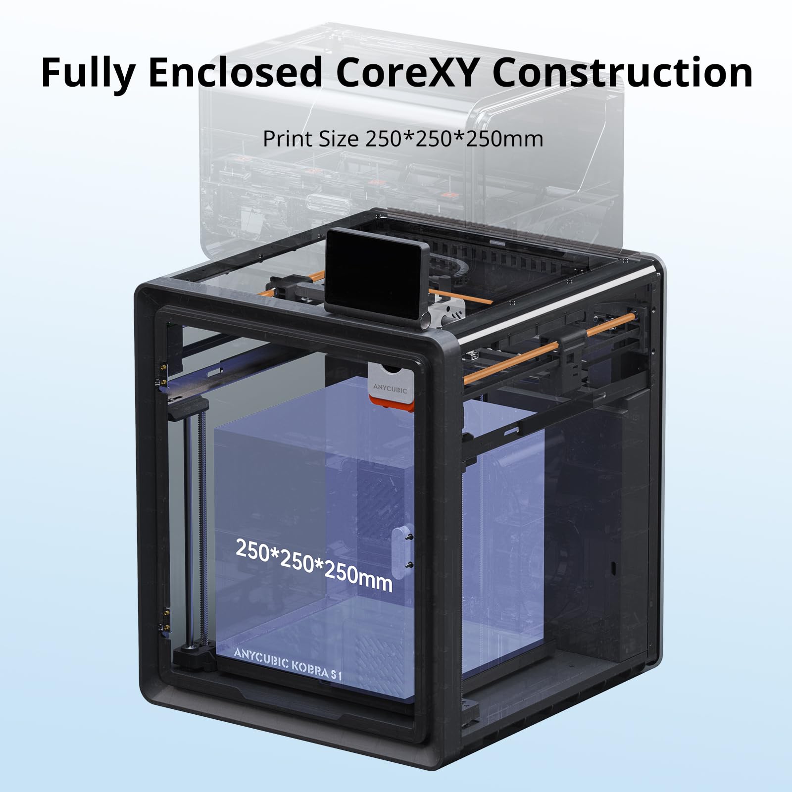ANYCUBIC Kobra 3 V2 Combo 3D Printer, 600mm/s Fast Printing FDM 3D Printer, Multicolor Printing Up to 8 Colors, Active Drying, Upgraded Auto-leveling, Print Size 255x255x260mm, Realize Smooth Printing