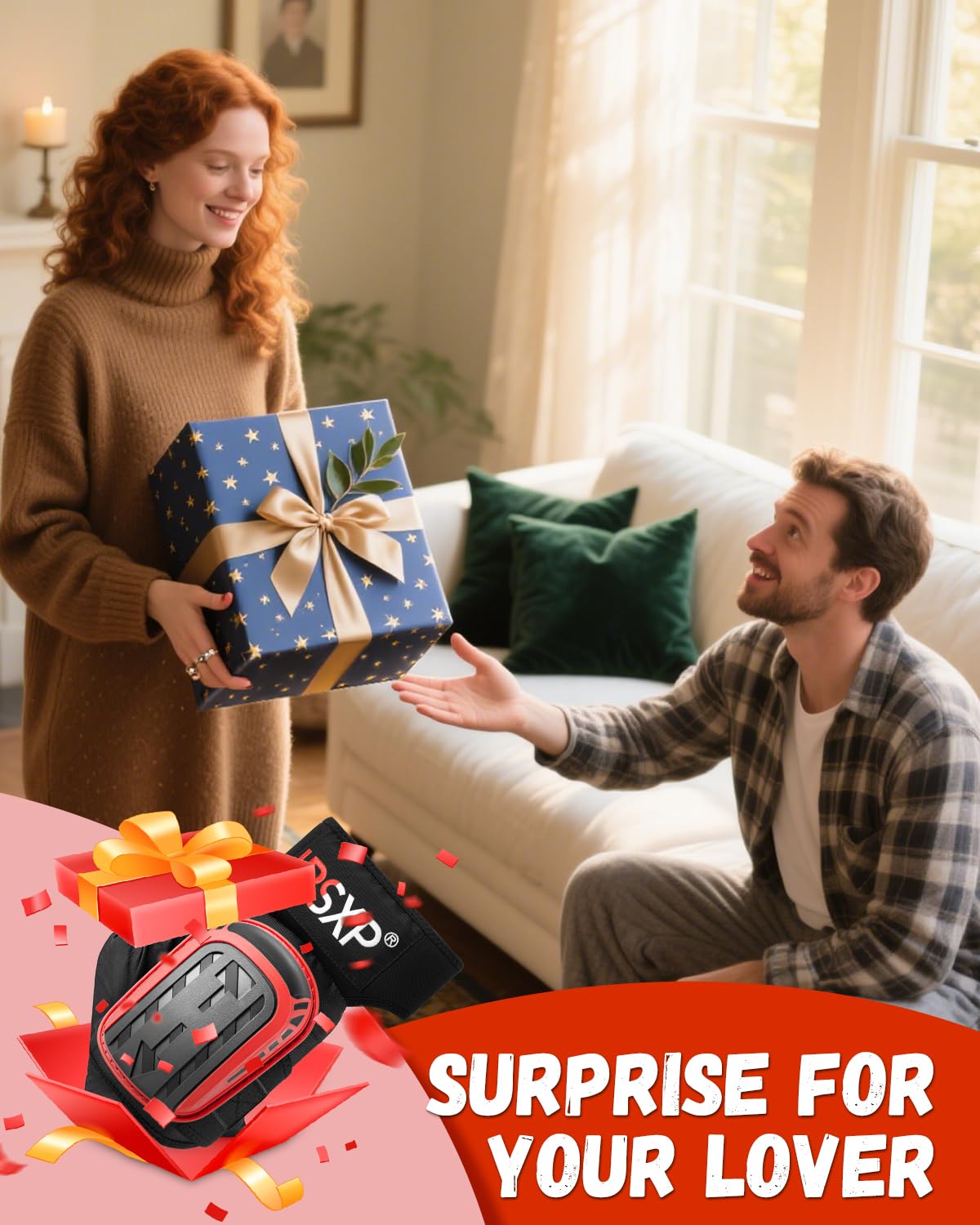 IPSXP Professional Knee Pads for Work,Gardening & Construction Knee Pads for Men and Women with Thick Double Gel Cushion, Strong Adjustable Non-Slip Straps,1 Pair